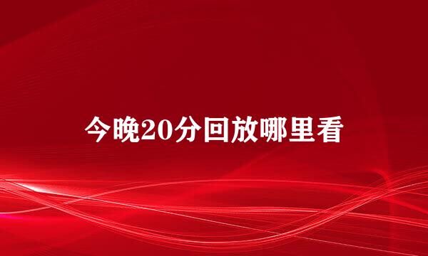 今晚20分回放哪里看