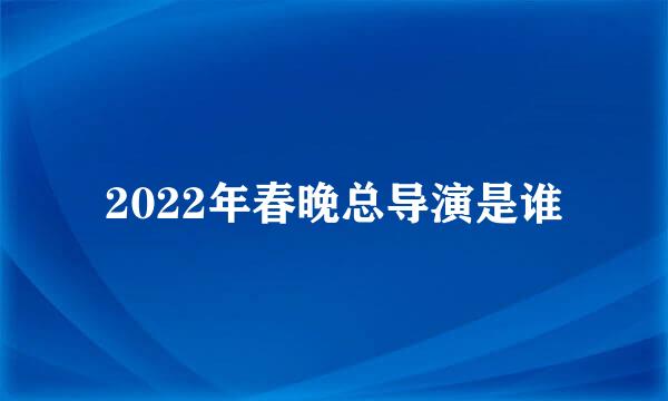 2022年春晚总导演是谁