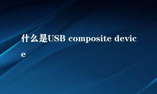 什么是USB composite device