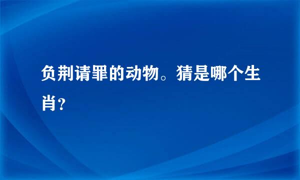 负荆请罪的动物。猜是哪个生肖？