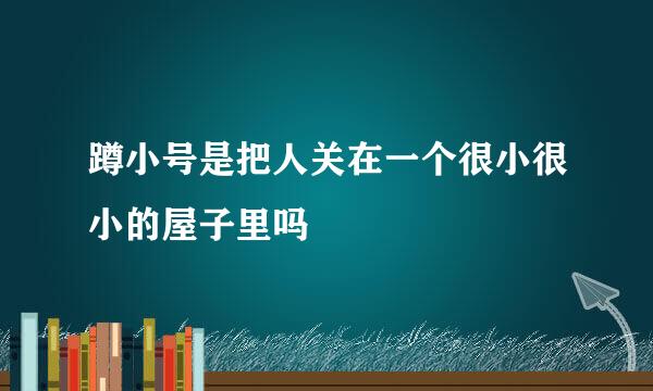 蹲小号是把人关在一个很小很小的屋子里吗