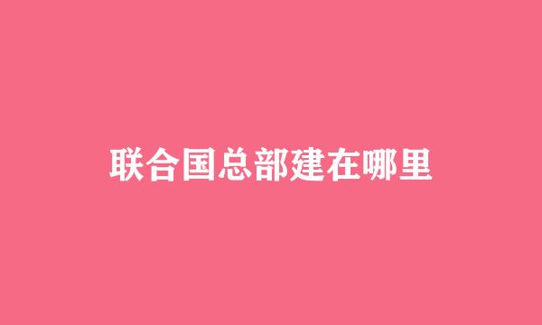 联合国总部建在哪里