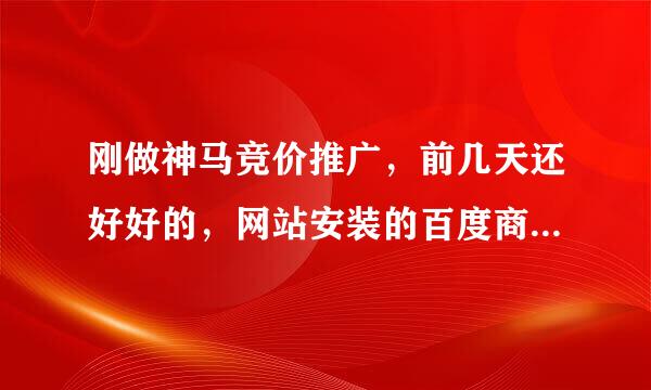 刚做神马竞价推广，前几天还好好的，网站安装的百度商桥，还有百度统计 都正常显示 客户来源与那个关键词