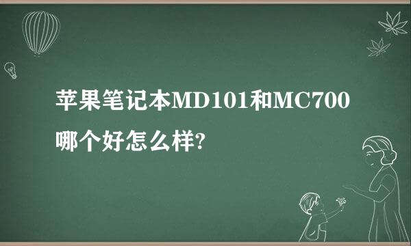 苹果笔记本MD101和MC700哪个好怎么样?