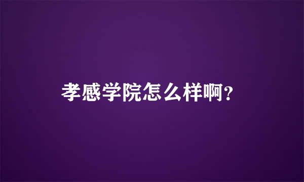 孝感学院怎么样啊？