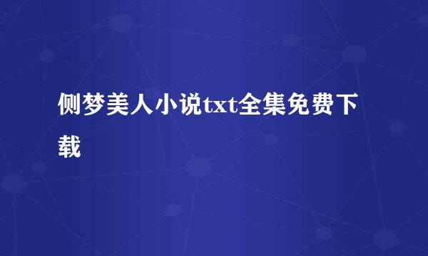 侧梦美人小说txt全集免费下载