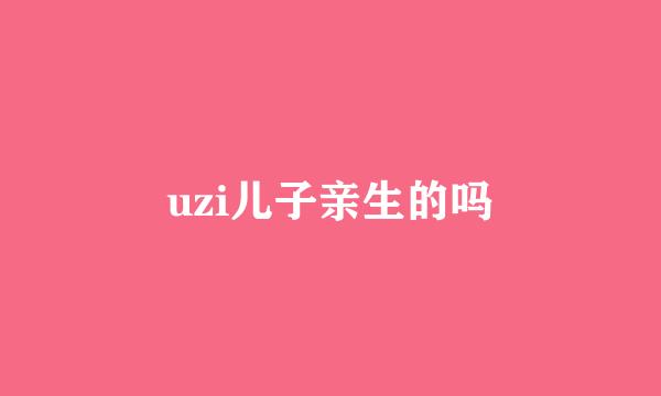 uzi儿子亲生的吗