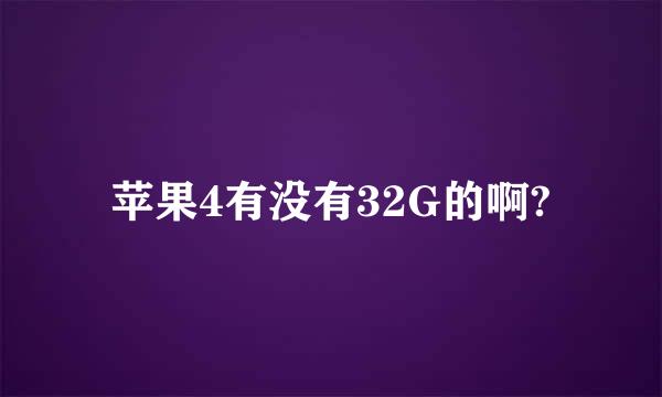 苹果4有没有32G的啊?