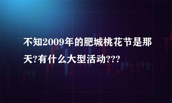 不知2009年的肥城桃花节是那天?有什么大型活动???