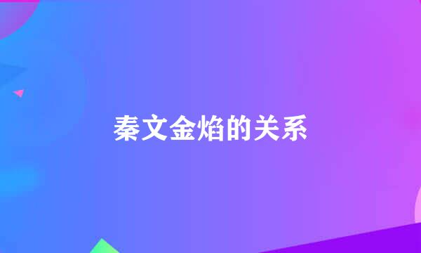 秦文金焰的关系