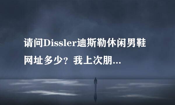 请问Dissler迪斯勒休闲男鞋网址多少？我上次朋友帮我在网上买的，不知道哪有