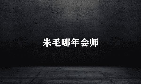 朱毛哪年会师