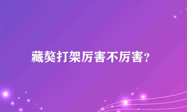 藏獒打架厉害不厉害？