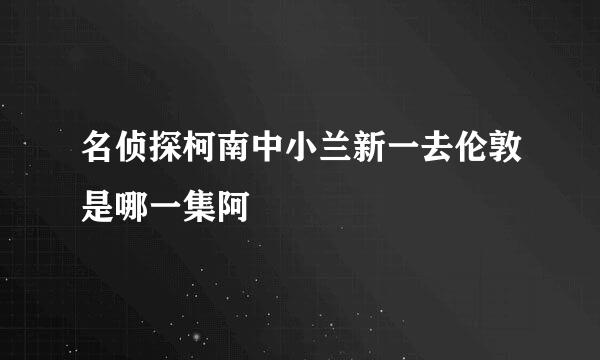 名侦探柯南中小兰新一去伦敦是哪一集阿