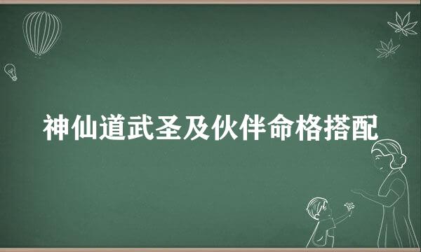 神仙道武圣及伙伴命格搭配