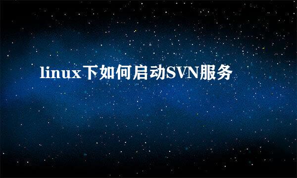 linux下如何启动SVN服务