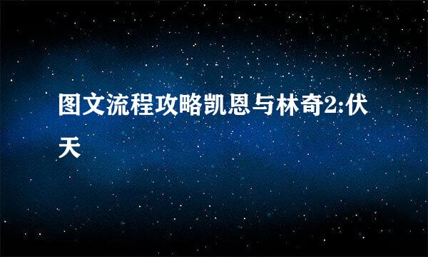 图文流程攻略凯恩与林奇2:伏天