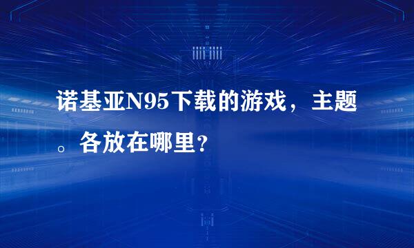 诺基亚N95下载的游戏，主题。各放在哪里？