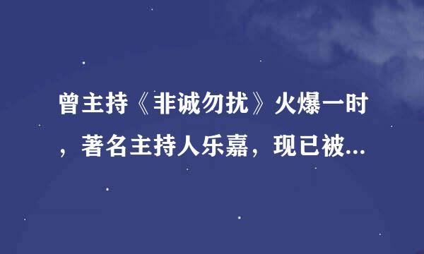 曾主持《非诚勿扰》火爆一时，著名主持人乐嘉，现已被封杀为啥？