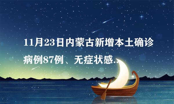 11月23日内蒙古新增本土确诊病例87例、无症状感染者561例