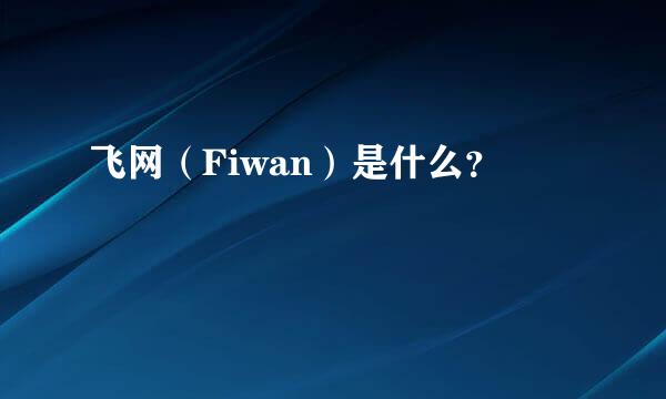 飞网（Fiwan）是什么？