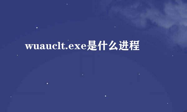 wuauclt.exe是什么进程