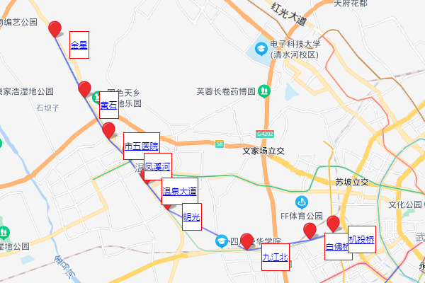 成都地铁17号线全程站点