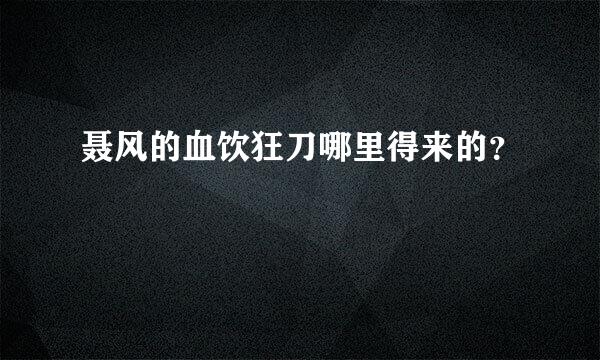 聂风的血饮狂刀哪里得来的？