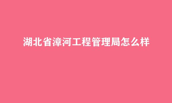 湖北省漳河工程管理局怎么样