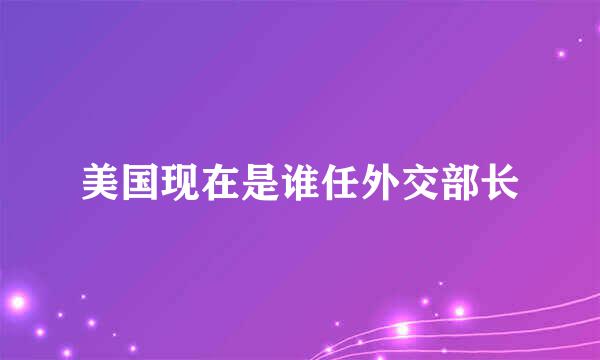 美国现在是谁任外交部长