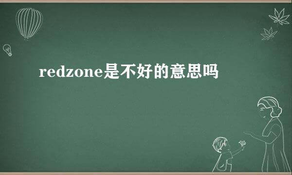 redzone是不好的意思吗