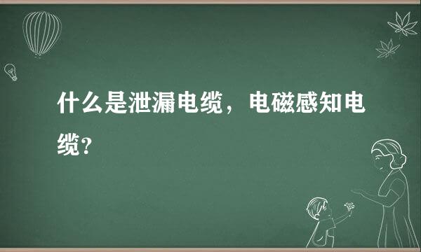 什么是泄漏电缆，电磁感知电缆？