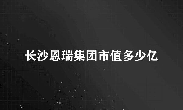 长沙恩瑞集团市值多少亿