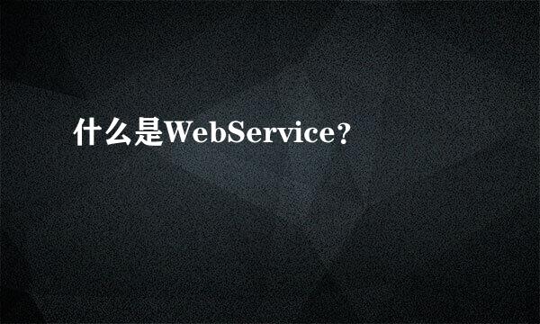 什么是WebService？