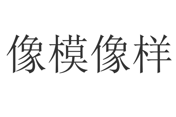 像模像样是什么意思