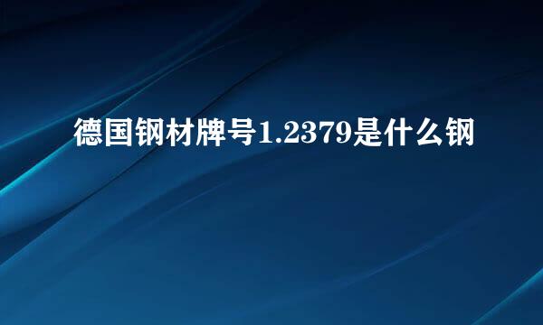 德国钢材牌号1.2379是什么钢