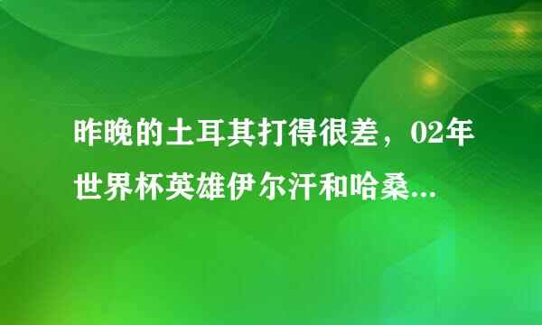 昨晚的土耳其打得很差，02年世界杯英雄伊尔汗和哈桑萨斯怎么没来参加欧洲杯？