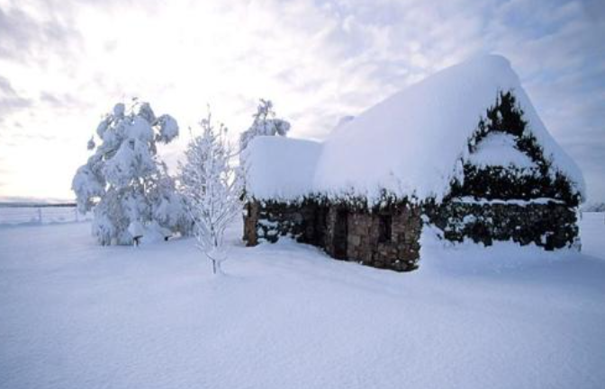 冬天下雪时的场景写一段话50字