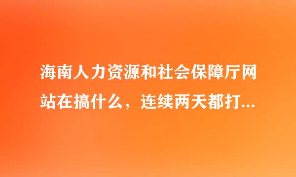 海南人力资源和社会保障厅网站在搞什么，连续两天都打不开，打开了就登陆不了。还让不让人报名了？？！！