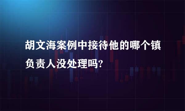 胡文海案例中接待他的哪个镇负责人没处理吗?