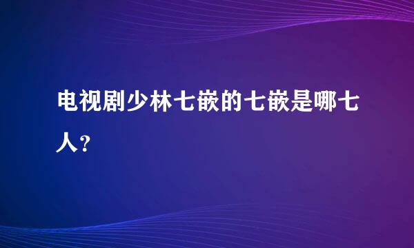 电视剧少林七嵌的七嵌是哪七人？