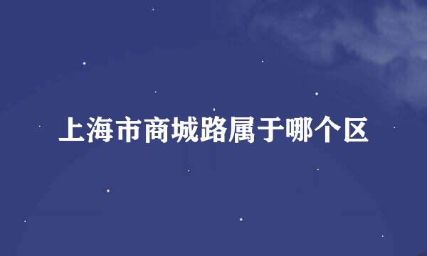 上海市商城路属于哪个区