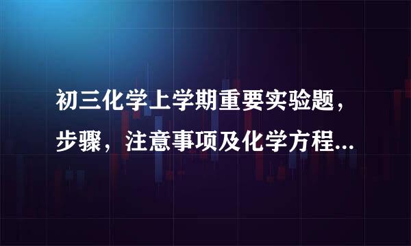 初三化学上学期重要实验题，步骤，注意事项及化学方程式。有好心人总结下。 化学计算题窍门最好也说下