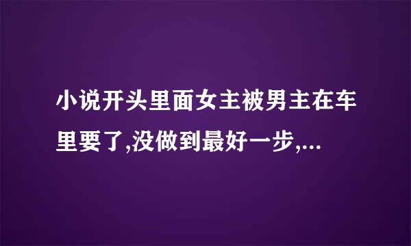 小说开头里面女主被男主在车里要了,没做到最好一步,女主的胸罩是白色的,女