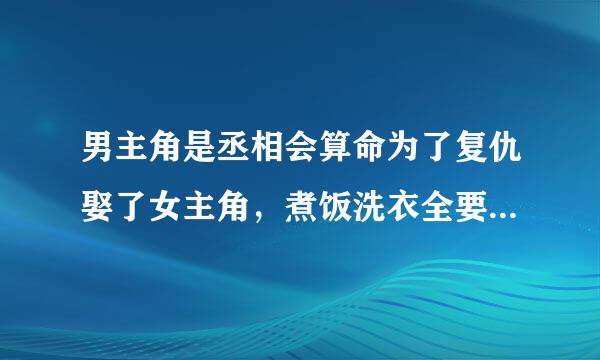 男主角是丞相会算命为了复仇娶了女主角，煮饭洗衣全要女主自己动手，女主很漂亮的古代言情小说