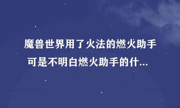 魔兽世界用了火法的燃火助手 可是不明白燃火助手的什么提示才是释放燃烧的最好时机？