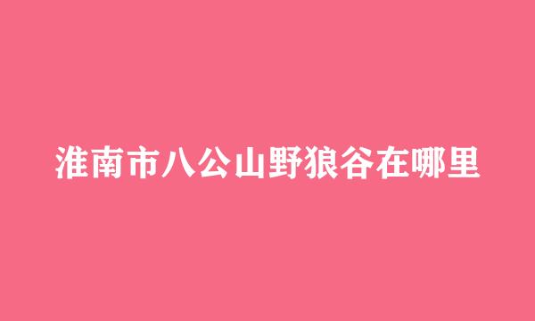 淮南市八公山野狼谷在哪里