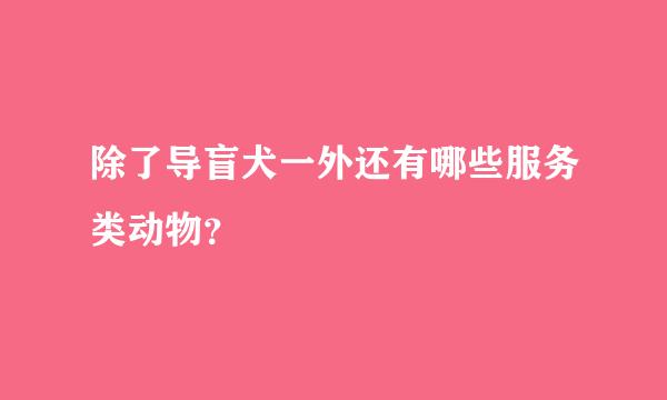 除了导盲犬一外还有哪些服务类动物？