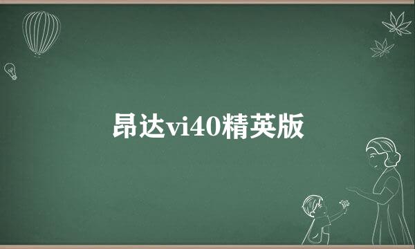 昂达vi40精英版