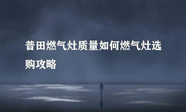 普田燃气灶质量如何燃气灶选购攻略